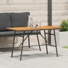 vidaXL Dining Table Brown 110 x 55 x 62 cm Solid Acacia Wood - 2 of 4