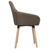 vidaXL Dining Chairs, 2 Pcs, Brown Fabric - 4 of 4