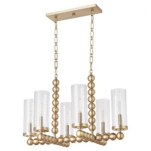 Quorum Lighting Lee Boulevard 6 - Light Chandelier in  Aged Brass - 1 of 1