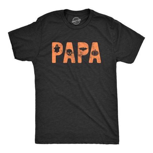 Mens Papa Halloween Tshirt Funny Trick Or Treat Disguise Party Graphic Novelty Tee - Crazy Dog Men's T Shirt - image 1 of 4