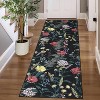 Washable Modern Floral Rug Non Slip Low Pile Rug Soft Throw Floor Cover Foldable Indoor Carpet for Living Room Bedroom Playroom Nursery - 3 of 4