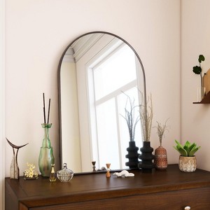 Beautyolove 16"L x 24"W Arched Bathroom Mirror Wall Mounted Mirror - 1 of 4