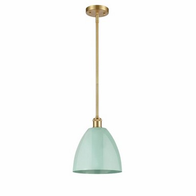 Plymouth Dome - 1 Light Stem Hung Pendant In Industrial Style-10.88 Inches Tall and 9 Inches Wide