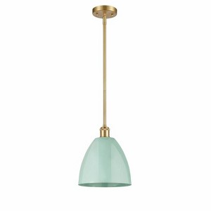 Plymouth Dome - 1 Light Stem Hung Pendant In Industrial Style-10.88 Inches Tall and 9 Inches Wide - 1 of 1