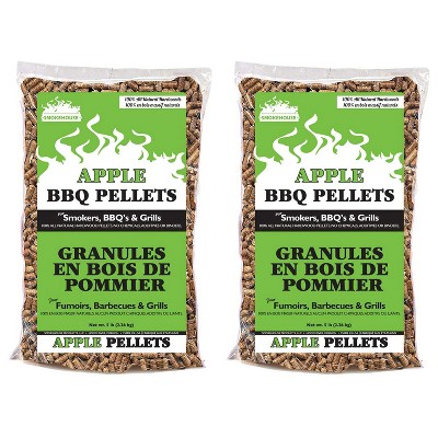 Smokehouse 9796-000-1000 Apple Wood BBQ Smoker & Grill Smoking 100 Percent Natural Hardwood Wood Pellets, 5 Pound Bag (2 Pack)