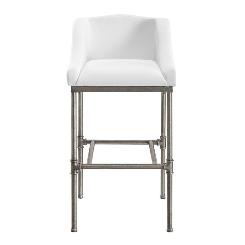 Dillon Metal Barstool Textured Silver/White - Hillsdale Furniture, 5 of 14