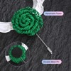 Unique Bargains Flower Lapel Pins Stick Brooch for Men Wedding Graduation 1 Pc - 2 of 4