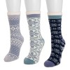 MUK LUKS Women's Tall Cozy Lined Lounge Sock 3 Pack - 2 of 4