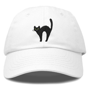 Dalix Black Cat Embroidered Womens Cotton Dad Hat Baseball Cap Adjustable - 1 of 4
