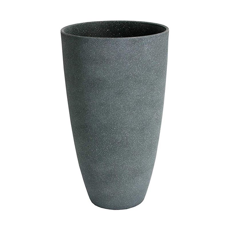 Algreen Acerra Weather Resistant Composite Tall Vase Round Planter Pot 20 x 12 x 12 Inches, Gray Stucco, 1 of 7