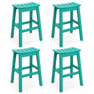 Arceso Outdoor Bar Stools , 25 Inch HDPE Counter Height Bar Stools, All Weather Resistant Patio Bar Stools for Balcony, Backyard - 1 of 4