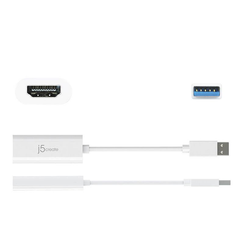 j5create USB A 3.0 HDMI Adapter - White, 3 of 8
