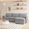 108"Modular Sectional Couch,Comfy Cloud Couch with Movable Ottoman, Modern Chenille L Shaped Deep Seat Sofa, Sectional Sofa for Living Room,Apartment - 2 of 4