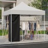 EAGLE PEAK Portable Privacy Tent Changing Room for Pop Up Canopy Fits Canopies with Cross Bars Outdoor Hanging Privacy Curtain, Black - 2 of 4
