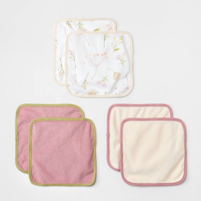 Image of Baby Girls' 6pk Prairie Floral Bath Towel - Cloud Island™ Purple