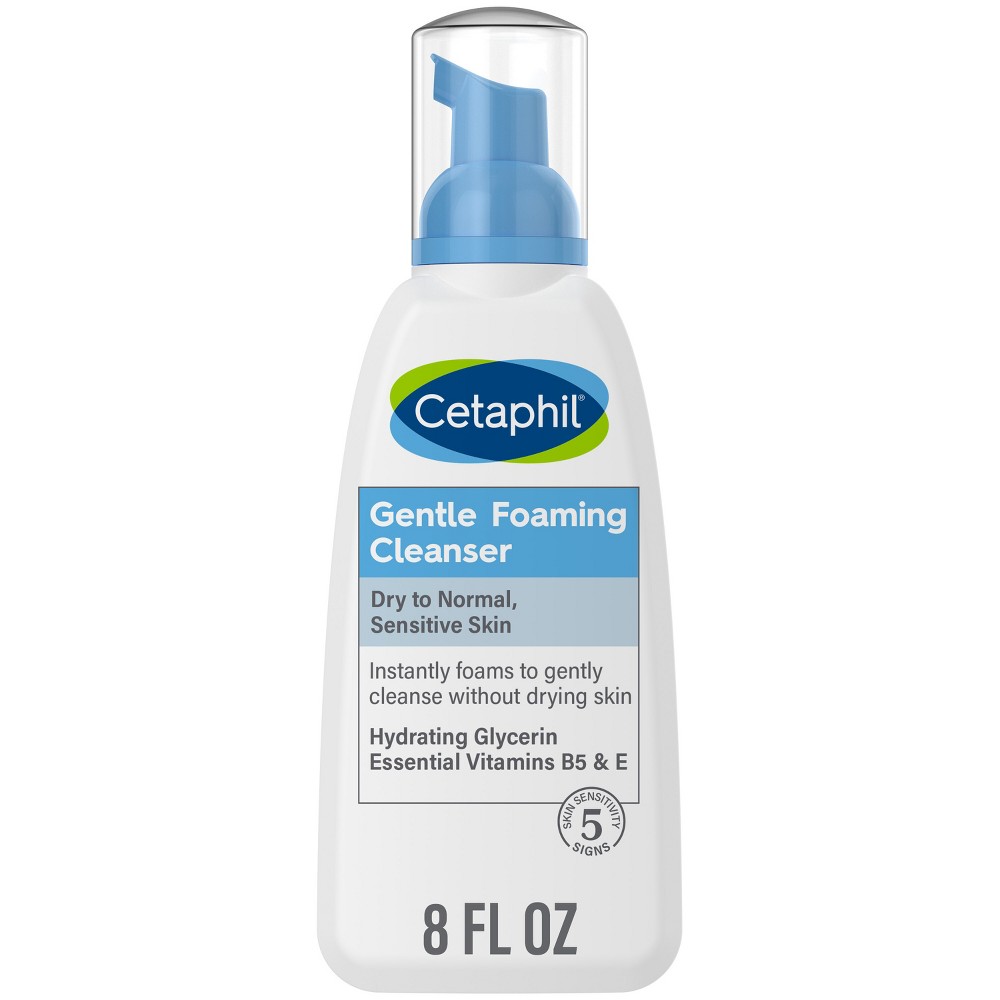 Photos - Cream / Lotion Cetaphil Oil Free Gentle Foaming Facial Cleanser with Glycerin - 8 fl oz 
