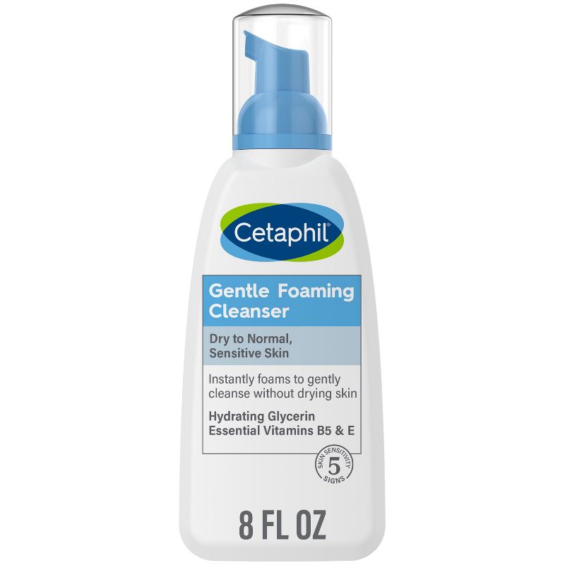 Cetaphil Oil Free Gentle Foaming Facial Cleanser with Glycerin - 8 fl oz, 1 of 10