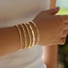 Gold Bracelets for Women, Dainty Stackable Cuff with Beads, Trendy Gift - 2 of 4