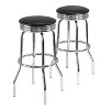 3pc Summit Bar Height Dining Set with Swivel Stools Metal/Black/Bright Chrome - Winsome - 4 of 4