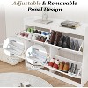Large Shoe Storage Cabinet with 4 Flip Drawers, Narrow Shoe Cabinet for Entryway with Wooden Legs, Freestanding Hidden Shoe Rack Organizer - 4 of 4
