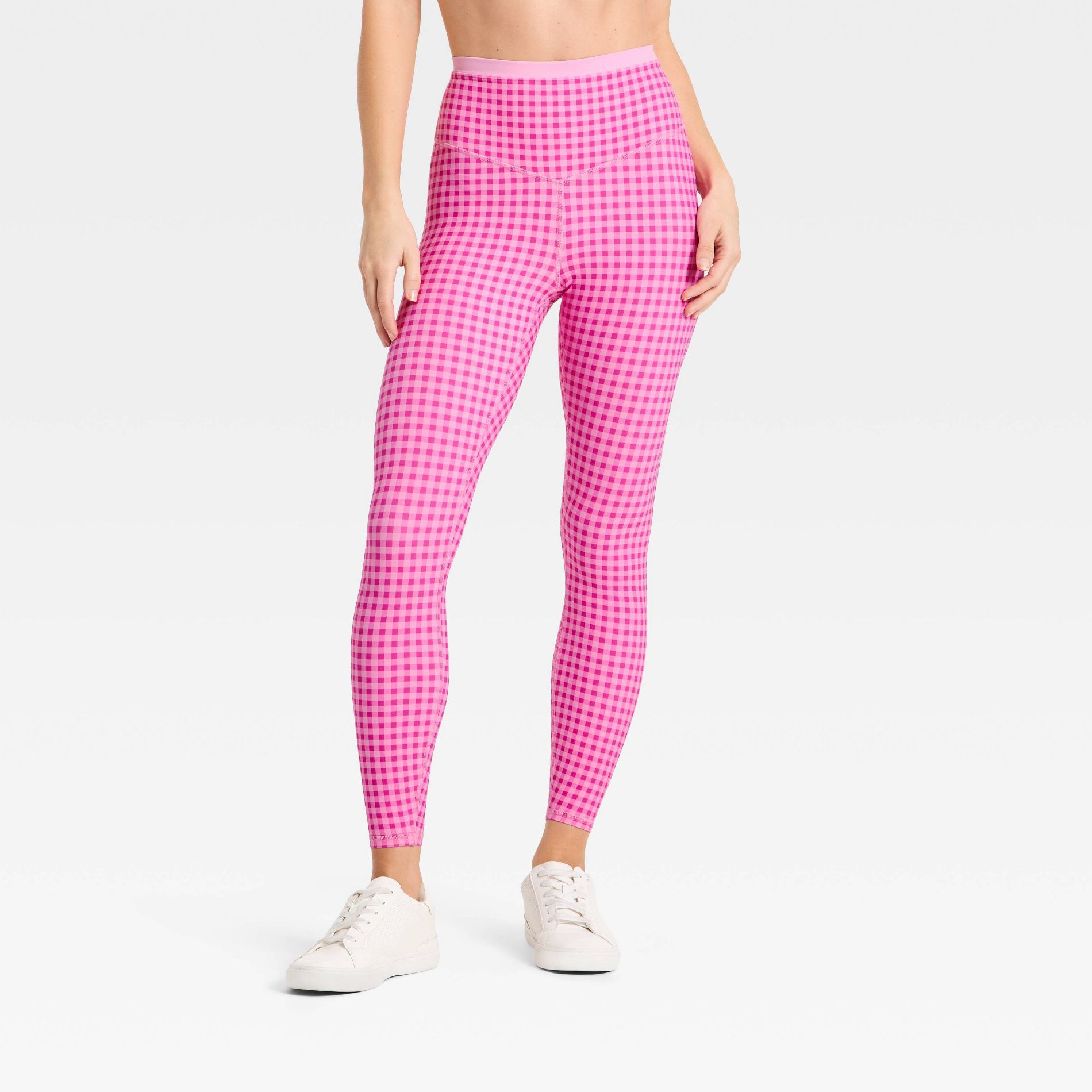Women's High-Rise Piped 7/8 Leggings - JoyLab™ Pink XXL