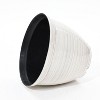 LuxenHome Ivory White Bell Round Recyled Plastic Planter Off-White - 4 of 4