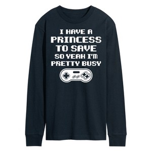Men's - Instant Message - I Have A Princess To Save Long Sleeve Graphic T-Shirt - 1 of 4