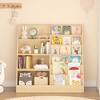 QingMoon House-Shaped Bookshelf, 4 Tier Wooden Display Bookcase, Toy Storage Organizer for Nursery, Playroom and Living Room - 4 of 4
