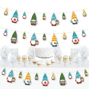 Big Dot of Happiness Garden Gnomes - Forest Gnome Party DIY Decorations - Clothespin Garland Banner - 44 Pieces - 1 of 4