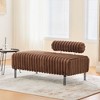 PAGED Sofa Chair Modern Ottoman Bench with Adjustable Back and Metal Legs, End of Bed Stool for Living Room, Bedroom, Entryway - 2 of 4