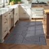 Living Room Rug, Washable Area Rugs, Abstract Rug for Bedroom, Area Low Pile Rug, Soft Rainbow Non Slip Throw Rugs with Rubber - 3 of 4