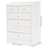 YIYIBYUS Tall Storage Cabinet for Bedroom, White Cabinet with 6 Drawers - 4 of 4