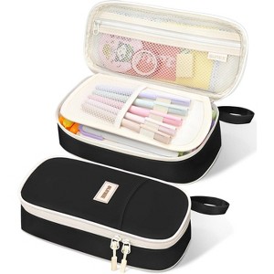 Paaaawaters Cute Pencil Case, Aesthetic Pen Pouch, Colored Large Pencil Bag with Zipper, Kawaii Stationery Storage and Organizer - 1 of 4