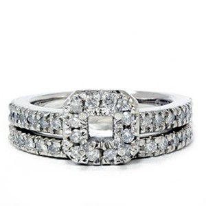 Pompeii3 3/4ct Princess Cut Diamond Engagement Ring Setting 14K - 1 of 4