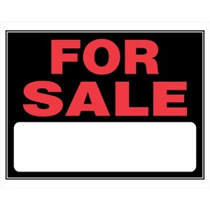 Hillman English Black For Sale Sign 15 in. H X 19 in. W - Case of 6 - 1 of 1