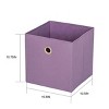 4 Pack Collapsible Fabric Cube Storage Bins (10.5" x 10.5") - 2 of 4