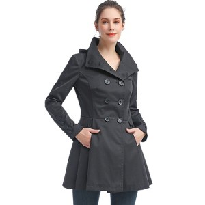 BGSD Women's Nicole Hooded Fit & Flare Trench Coat - 1 of 4