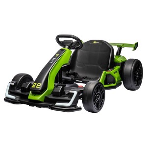 24V Kids Go Kart,300W Powerful Electric Drift Kart Car with Adjustable Seat - 1 of 4