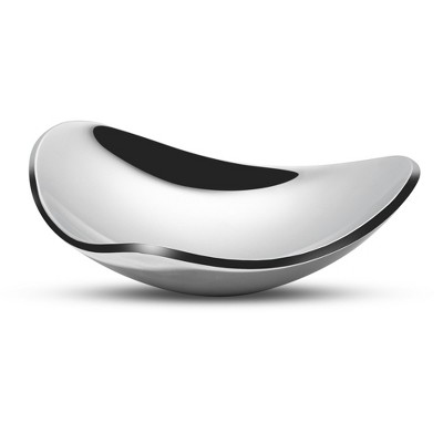 Nambe 12" Manta Alloy Bowl, Premium Metal Dishware Set with Elegant Curves, Perfect for Serving Salads, Fruits, Desserts, and More