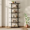 6 Tier Wooden Bookshelf, 71 Inches Industrial Tall Book Shelf, Metal Frame Large Open Bookcase - 3 of 4