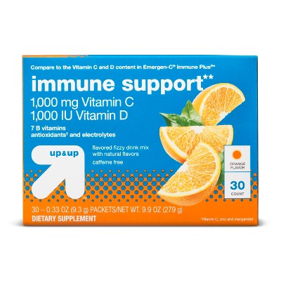 Vitamin C + D Immune Support Powder - Orange - 30ct - up & up™