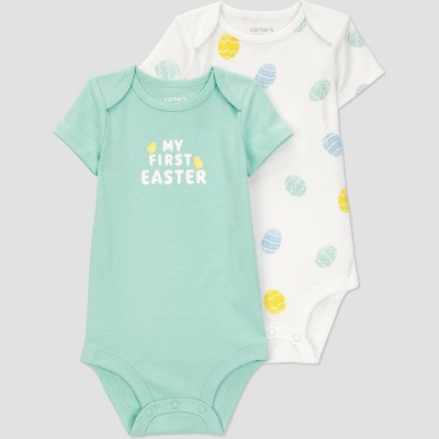 Carter's Just One You® Baby Easter Endcap 2pk Bodysuit - White/Green