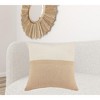 HomeRoots 26" X 26" Orange And Off-White 100% Cotton Chevron Zippered Pillow - 2 of 4