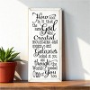 Slickblue Inspirational Christian Wood Sign – God Created You Too Quote – Rustic Wall Accent – 9x18, White-Black - 2 of 3