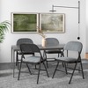 Costway Set of 2 Folding Chairs Fabric Upholstered Padded Seat Metal Frame Home Office - 3 of 4