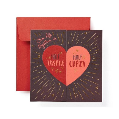 Valentine's Day Card Insane and Crazy for Husband