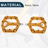 Unique Bargains Foot Peg Footrests Fit 9/16 Inch Axles Durable Rear Bicycle Pedal Nylon Metal Yellow 1 Pair - 4 of 4