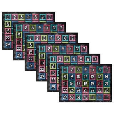 Creative Teaching Press® Colorful Chalk Calendar Days, 35 Per Pack, 6 Packs