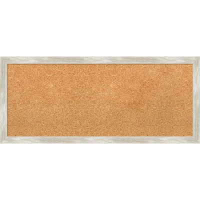 Natural Cork Board with Crackled Metallic Narrow Frame