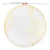 Smarty Had A Party White w/ Gold Antique Floral Plastic Dinnerware Set - 120 Sets - 3 of 4
